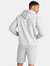 Mens Club Leisure Hoodie - Grey Marl/White