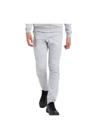 Mens Club Leisure Sweatpants - Grey Marl/White