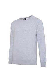 Mens Club Leisure Sweatshirt - Grey Marl/White