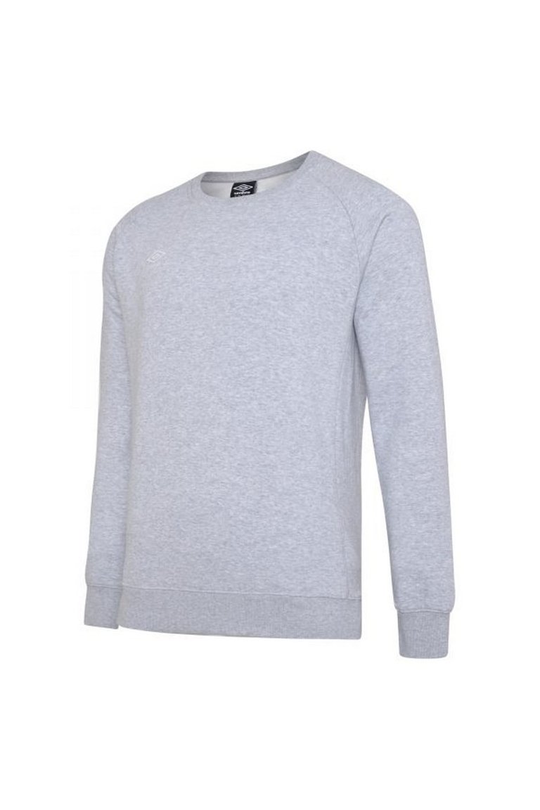 Mens Club Leisure Sweatshirt - Grey Marl/White