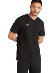 Mens Club Leisure T-Shirt - Black/White - Black/White