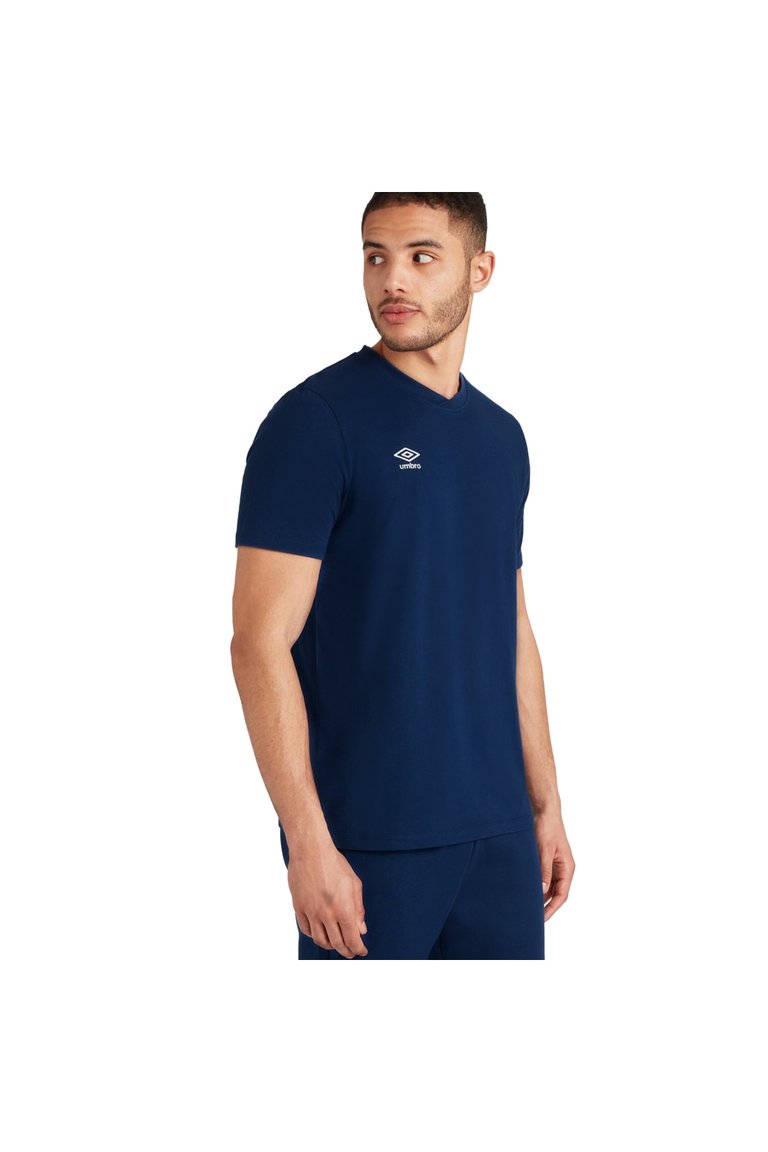 Mens Club Leisure T-Shirt  - Navy/White