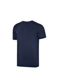 Mens Club Leisure T-Shirt  - Navy/White