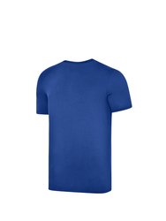 Mens Club Leisure T-Shirt - Royal Blue/White