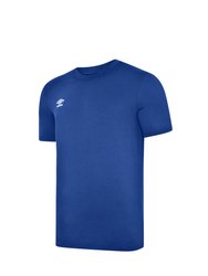 Mens Club Leisure T-Shirt - Royal Blue/White