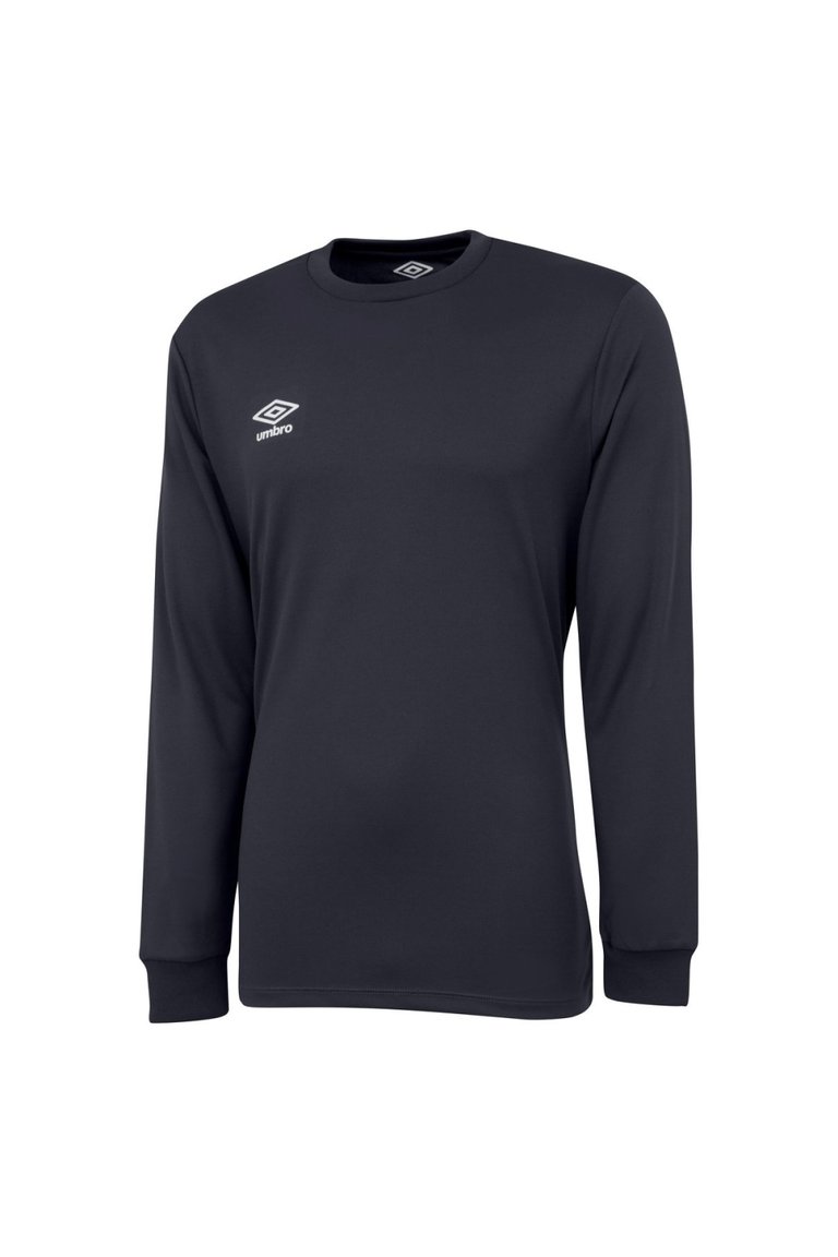 Mens Club Long-Sleeved Jersey - Carbon/White - Carbon/White