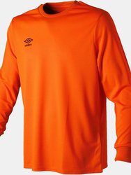 Mens Club Long-Sleeved Jersey - Shocking Orange - Shocking Orange