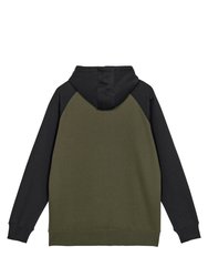 Mens Core Raglan Hoodie - Forest Night/Black