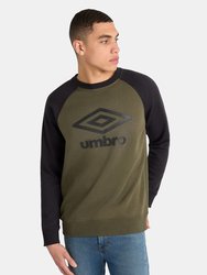 Mens Core Raglan Sweatshirt - Forest Night/Black