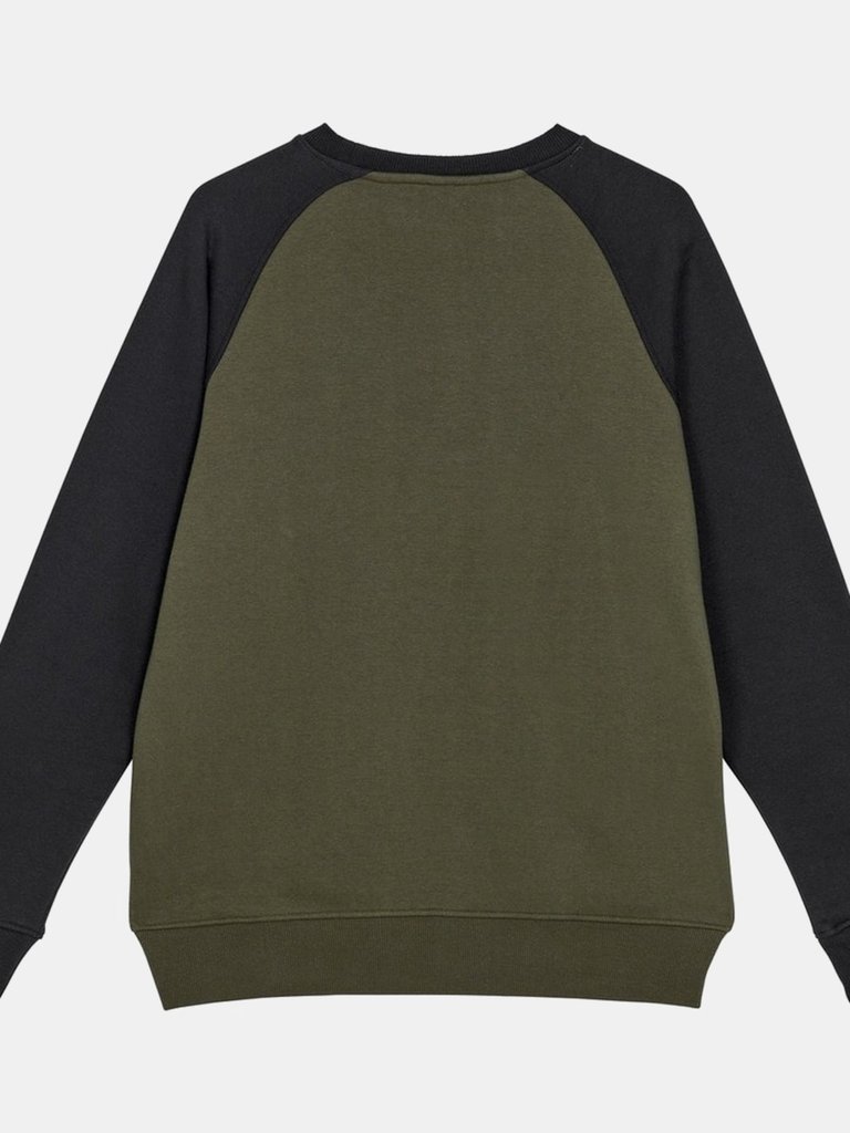 Mens Core Raglan Sweatshirt - Forest Night/Black