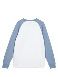 Mens Core Raglan Sweatshirt - White/Allure