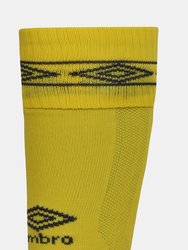 Mens Diamond Leg Sleeves Socks - Blazing Yellow/Carbon