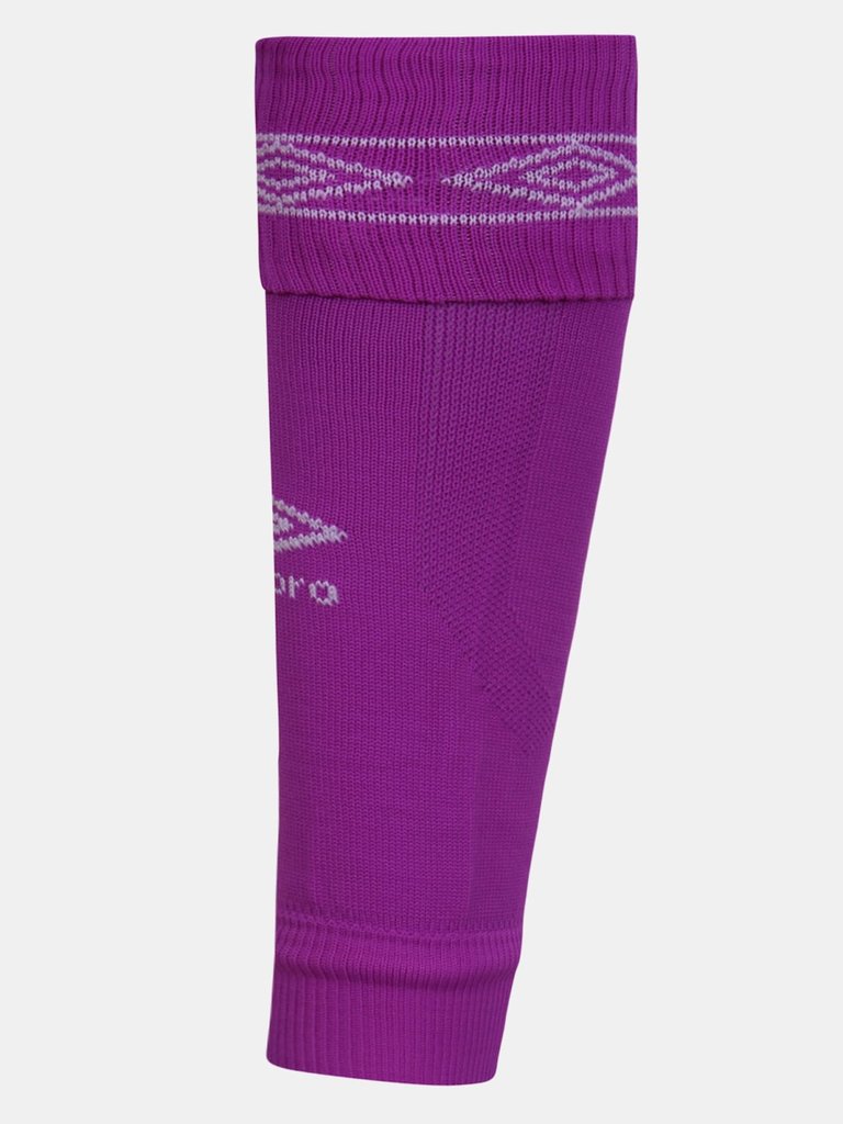 Mens Diamond Leg Sleeves Socks - Purple Cactus/White - Purple Cactus/White
