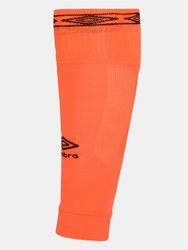 Mens Diamond Leg Sleeves Socks - Shocking Orange/Black - Shocking Orange/Black