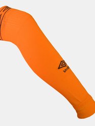 Mens Diamond Leg Sleeves Socks - Shocking Orange/Black