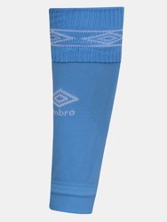 Mens Diamond Leg Sleeves Socks - Sky Blue/White - Sky Blue/White