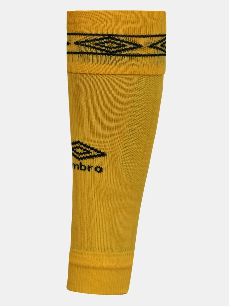 Mens Diamond Leg Sleeves Socks - Yellow/Black - Yellow/Black