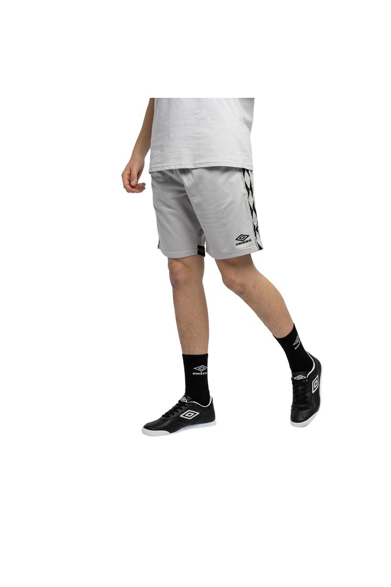 Umbro Lunar Rock/Black Mens Diamond Tricot Taped Shorts - Lunar