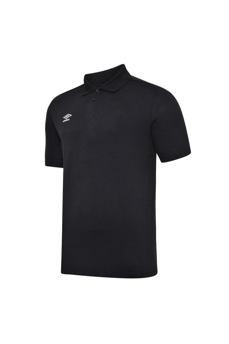 Mens Essential Polo Shirt - Black/White - Black/White