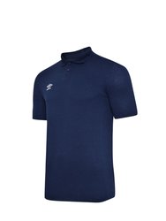 Mens Essential Polo Shirt - Dark Navy/White - Dark Navy/White