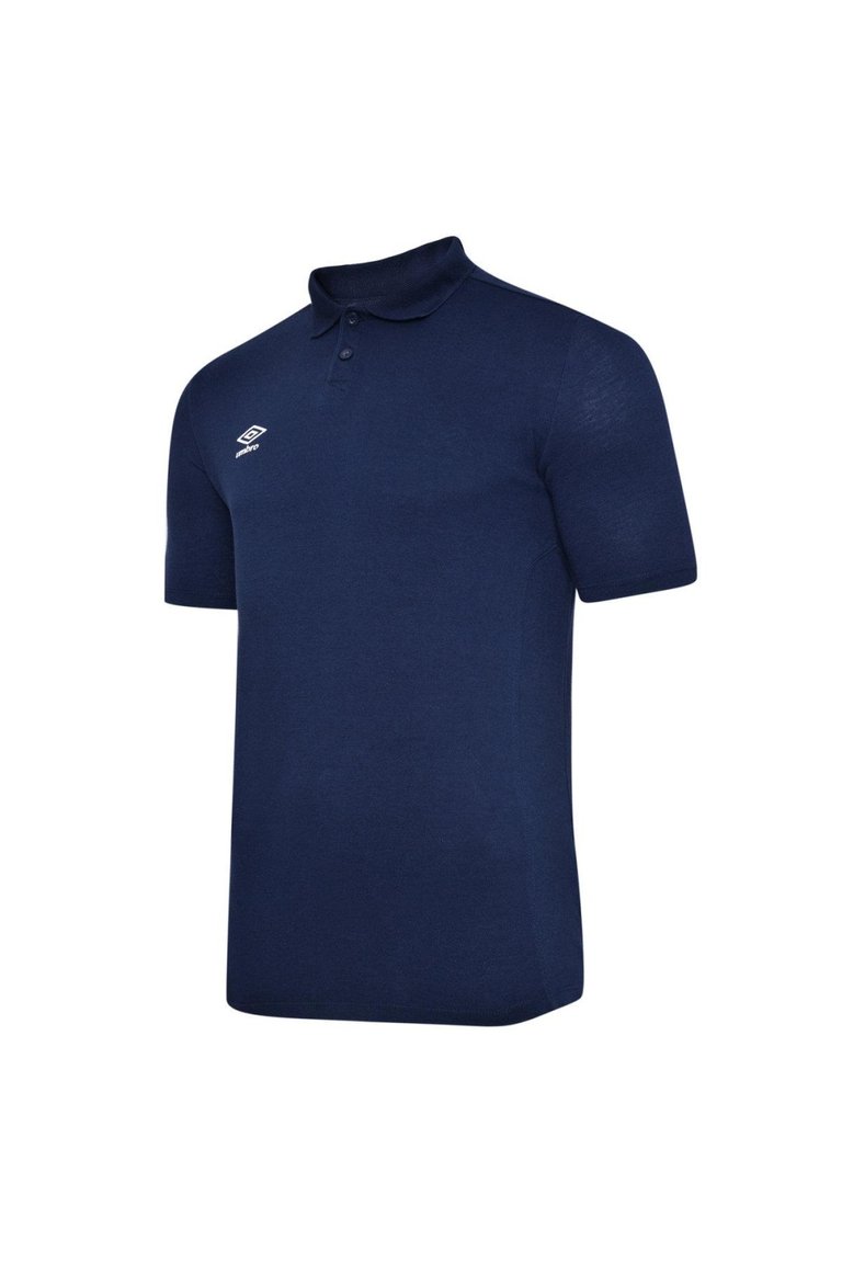 Mens Essential Polo Shirt - Dark Navy/White - Dark Navy/White