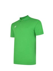 Mens Essential Polo Shirt - Emerald/White - Emerald/White