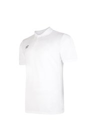 Mens Essential Polo Shirt - White/Black - White/Black