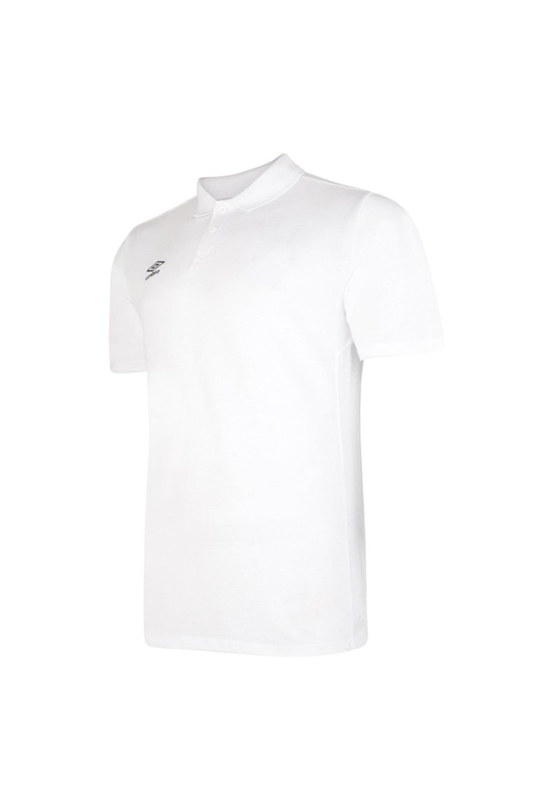 Mens Essential Polo Shirt - White/Black - White/Black