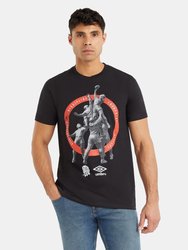 Mens Line Out England Rugby T-Shirt - Black