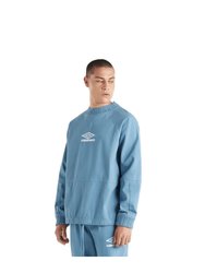 Mens Logo Drill Top - Sky Blue