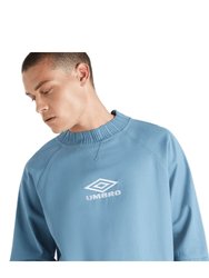 Mens Logo Drill Top - Sky Blue