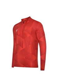 Mens Maxium Quarter Zip Training Top - Vermillion - Vermillion