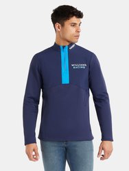 Mens Off Track Williams Racing Fleece Sweatshirts - Peacoat/Diva Blue