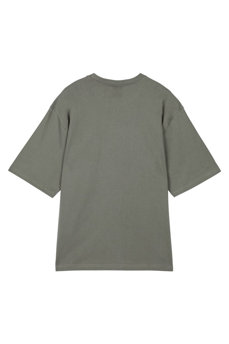 Mens Oversized Sports T-Shirt - Gunmetal Gray