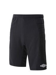 Mens Padded Goalkeeper Shorts - Black - Black