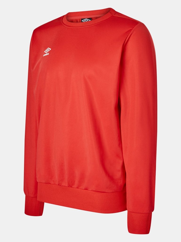 Mens Polyester Sweatshirt - Vermillion - Vermillion