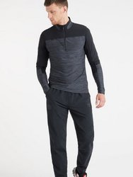 Mens Pro Elite Marl Half Zip Training Top - Black/Carbon