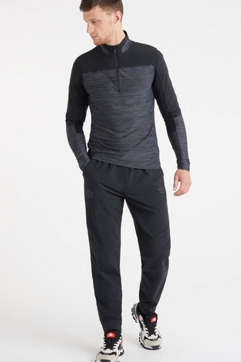 Mens Pro Elite Marl Half Zip Training Top - Black/Carbon