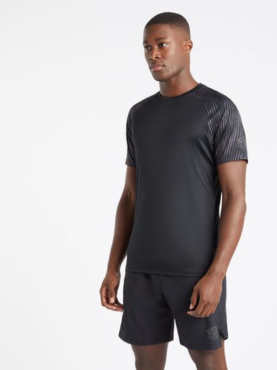 Umbro Mens Pro Graphic Print Training Jersey T-Shirt - Black/Periscope product