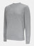 Mens Pro Stacked Logo Fleece Pullover - Grey Marl/Black
