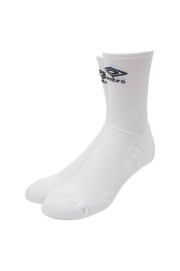 Mens Pro Tech Logo Socks - White - White