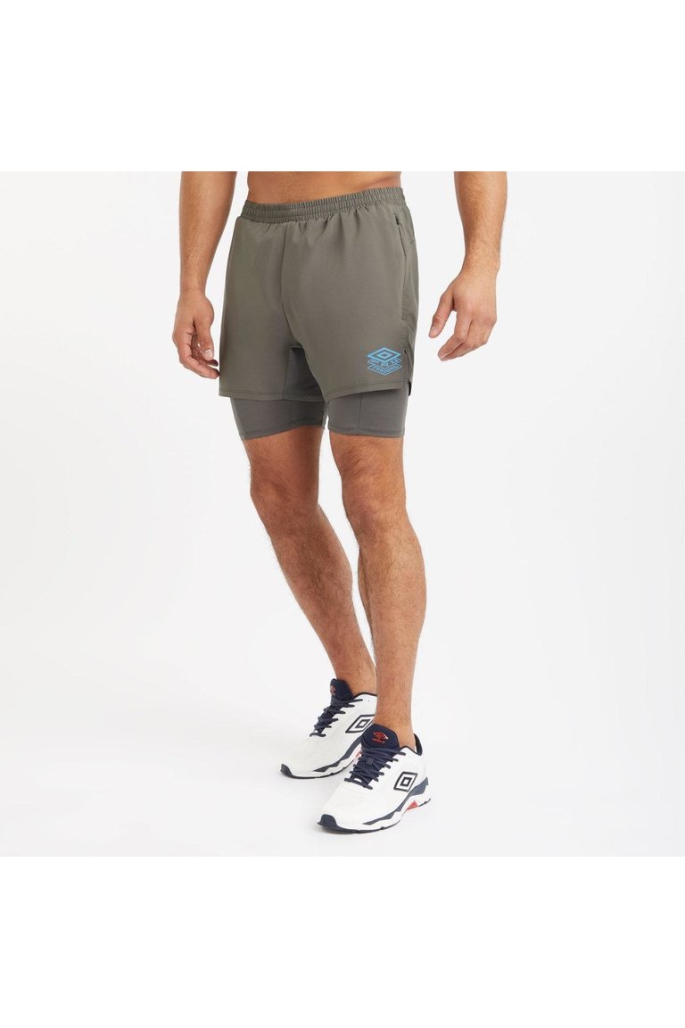 Mens Pro Training Elite Hybrid Shorts - Gunmetal Gray - Gunmetal Gray