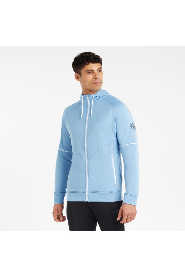 Mens Pro Training Full Zip Hoodie - Allure/Brilliant White - Allure/Brilliant White