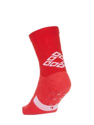 Mens Protex Gripped Ankle Socks - Vermillion