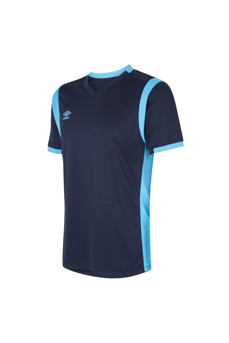 Mens Spartan Short-Sleeved Jersey - Dark Navy/Sky Blue - Dark Navy/Sky Blue