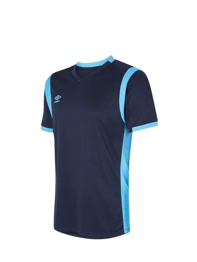 Umbro Mens Spartan Short-Sleeved Jersey - Dark Navy/Sky Blue product