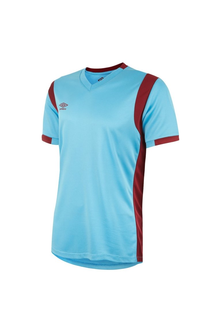 Mens Spartan Short-Sleeved Jersey - Sky Blue/New Claret - Sky Blue/New Claret