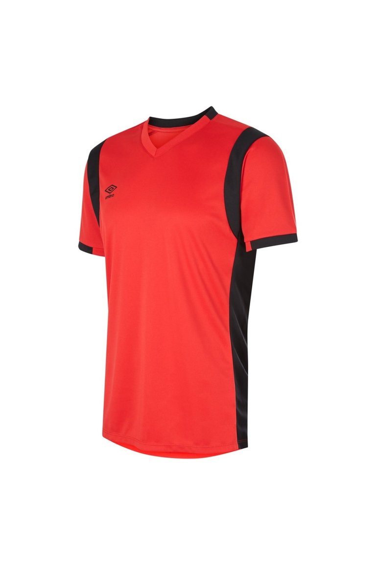 Mens Spartan Short-Sleeved Jersey - Vermillion/Black - Vermillion/Black