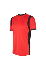 Mens Spartan Short-Sleeved Jersey - Vermillion/Black - Vermillion/Black