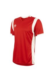 Mens Spartan Short-Sleeved Jersey - Vermillion/White - Vermillion/White